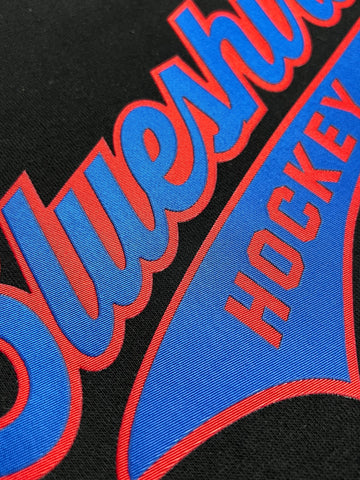 Blueshirts Twill Script Crewneck Sweatshirt | Black
