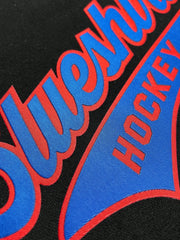 Blueshirts Twill Script Crewneck Sweatshirt | Black