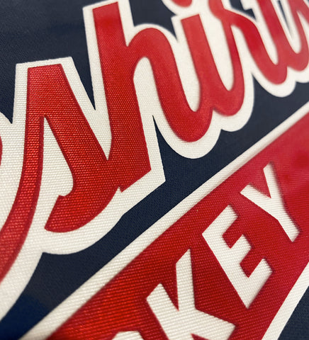 Blueshirts Twill Script Crewneck Sweatshirt | Navy