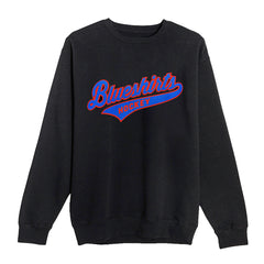 Blueshirts Twill Script Crewneck Sweatshirt | Black