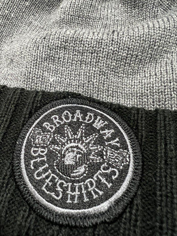 New Era Broadway Liberty Blackout Patch | Pom Knit Beanie