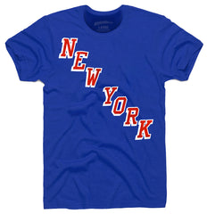New York - Diagonal Men's Tee (Royal)