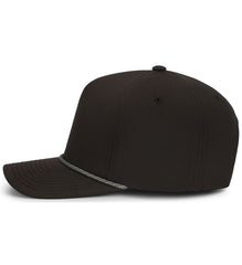 "R" PVC Patch Black/Grey Rope Cap
