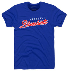 Broadway Blueshirts Script | Royal Tee