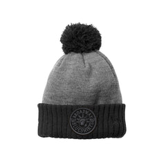 New Era Broadway Liberty Blackout Patch | Pom Knit Beanie
