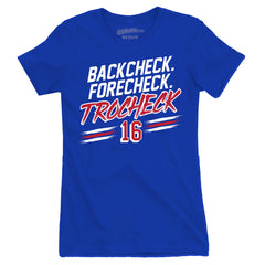 Backcheck. Forecheck. Trocheck. | Royal Women's Tee