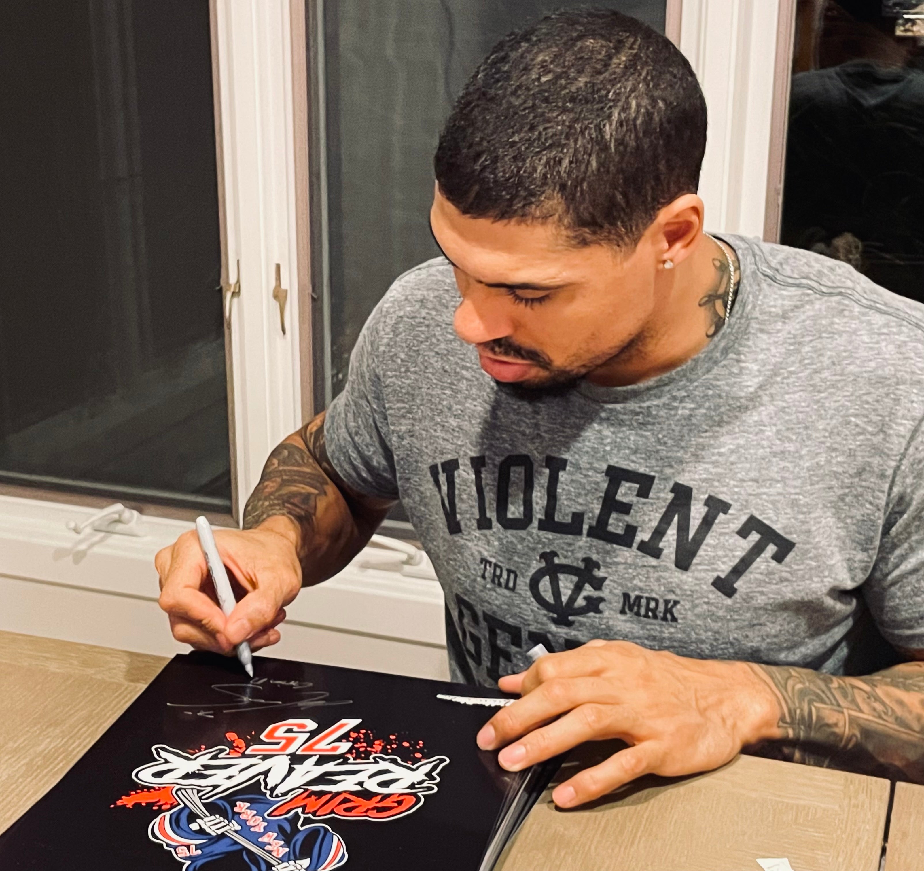 Ryan Reaves GRIM REAVER 11x14 Autographed Print