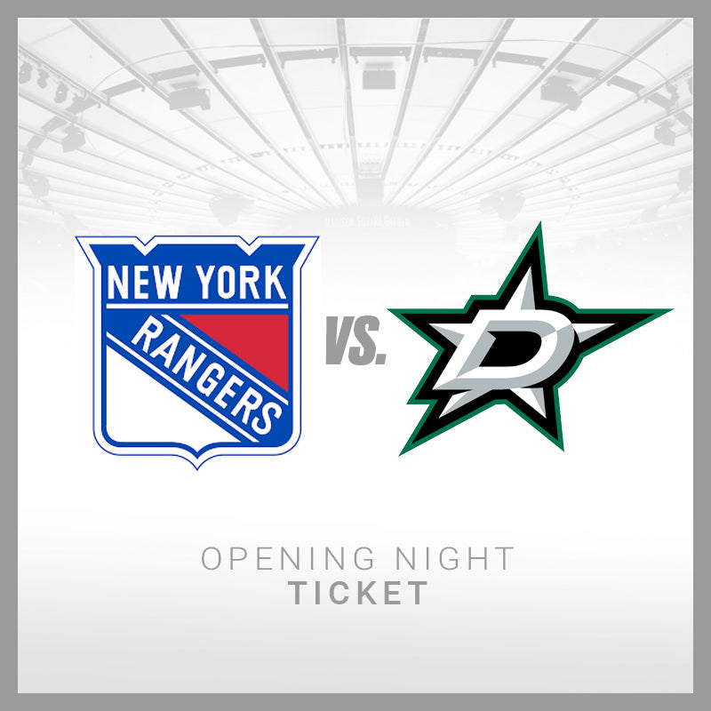 Opening Night Ticket - NYR vs. DAL