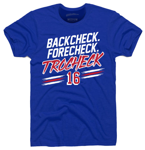 Backcheck. Forecheck. Trocheck. | Men's Tee