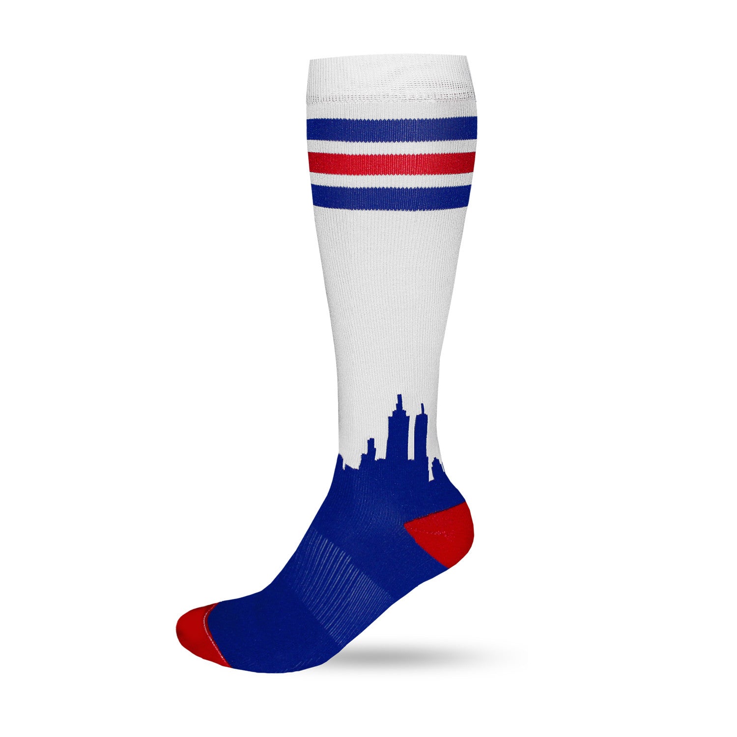 We Bleed Blue x Balitello Performance Dress Socks™ | '94 "Home White" Skyline Sock