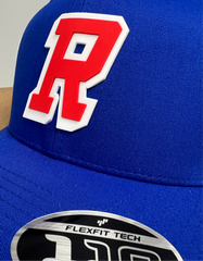 "R" PVC Patch Royal/White - Premium Flexfit Snapback Cap