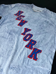 New York Diagonal | Heavyweight Colorblast Tee (Ocean)