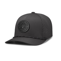 Liberty Blackout PVC Patch Black -  Perforated Rope Snapback Cap