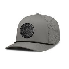 Liberty Blackout PVC Patch Graphite/Black -  Perforated Rope Snapback Cap