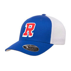 "R" PVC Patch Royal/White - Premium Flexfit Snapback Cap