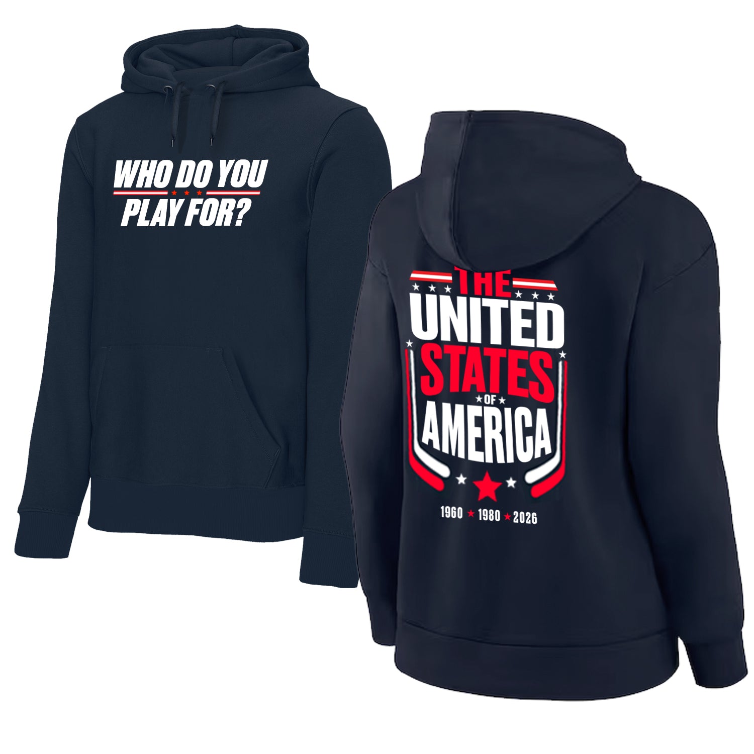 Who Do You Play For? USA! | Navy Hoodie