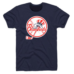 Broadway Pinstripes | Navy Tee