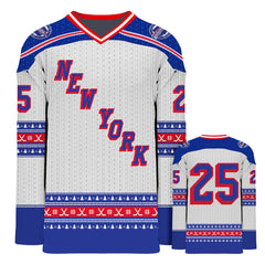 White NY Holiday Hockey Jersey
