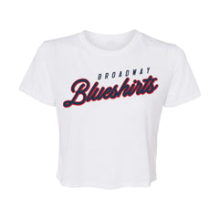 Broadway Blueshirts Script |  Women's Crop Tee