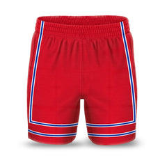 Classic Red Casual Mesh Shorts  | Pocketed, Air-knit Mesh Short